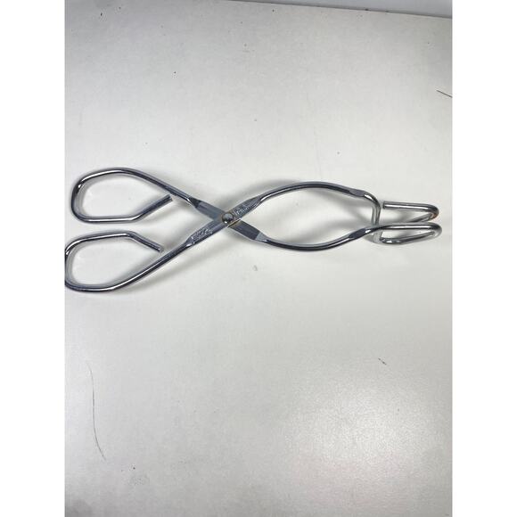 ECKO Kitchen Tongs Stainless Steel Cooking Grab Grasp Flip Utensil Vintage 8" - Picture 5 of 5